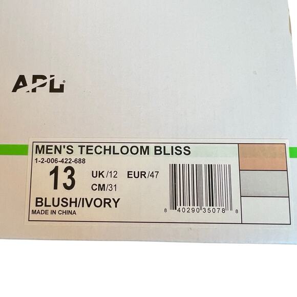 APL Men\'s Techloom Bliss Running Shoe Lightweight Sneaker Blush Ivory Sz 13 NEW